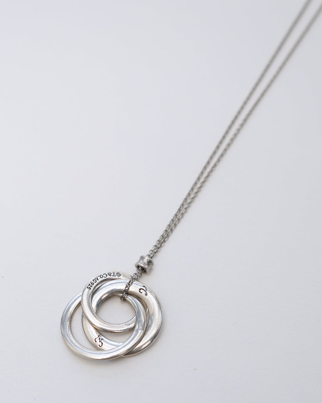 Silver Interlocking 3 Circles Necklace