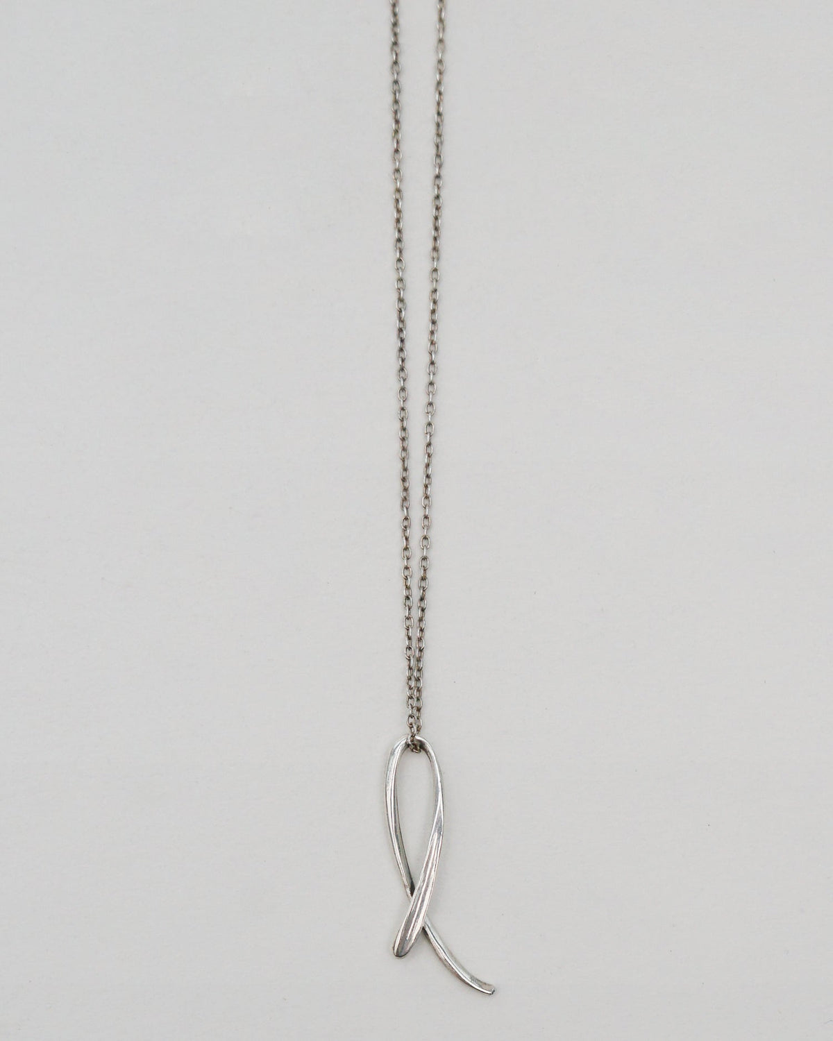Silver "L" Pendant Necklace