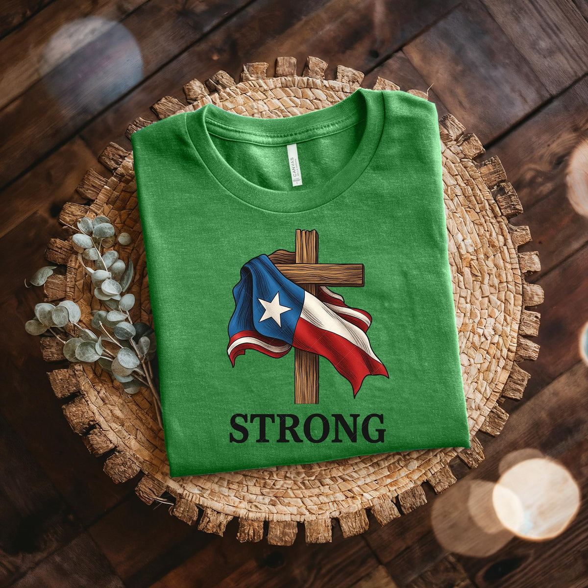 Retro Texas Strong God Bless Texas Print Sweatshirt
