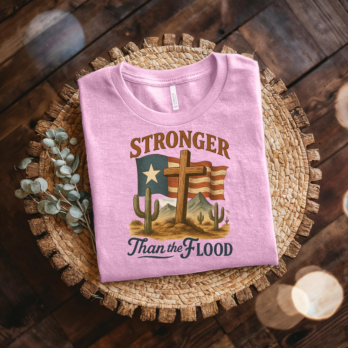 Retro Texas Strong God Bless Texas Print Sweatshirt