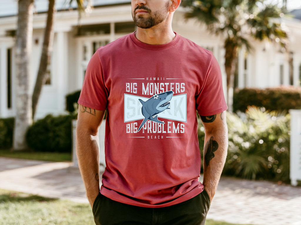 Jaws Men's Crew Neck Loose T-shirt