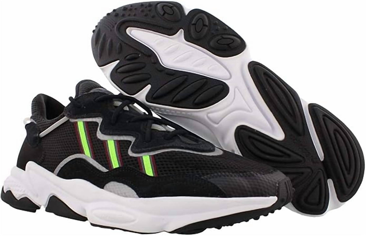 Men's Ozweego Sneaker In Core Black/solar Green/onix