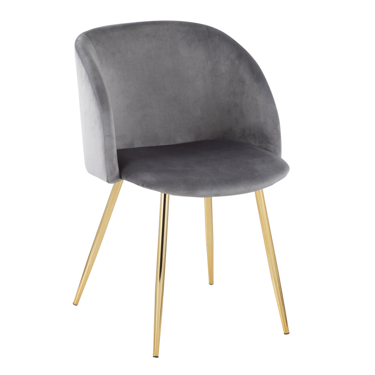 Modern Glam Seating Pair with Tailored Velvet Finish