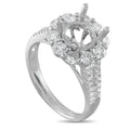 LB Exclusive 14K White Gold 1.20ct Diamond Round Halo Mounting Ring MF04-082026