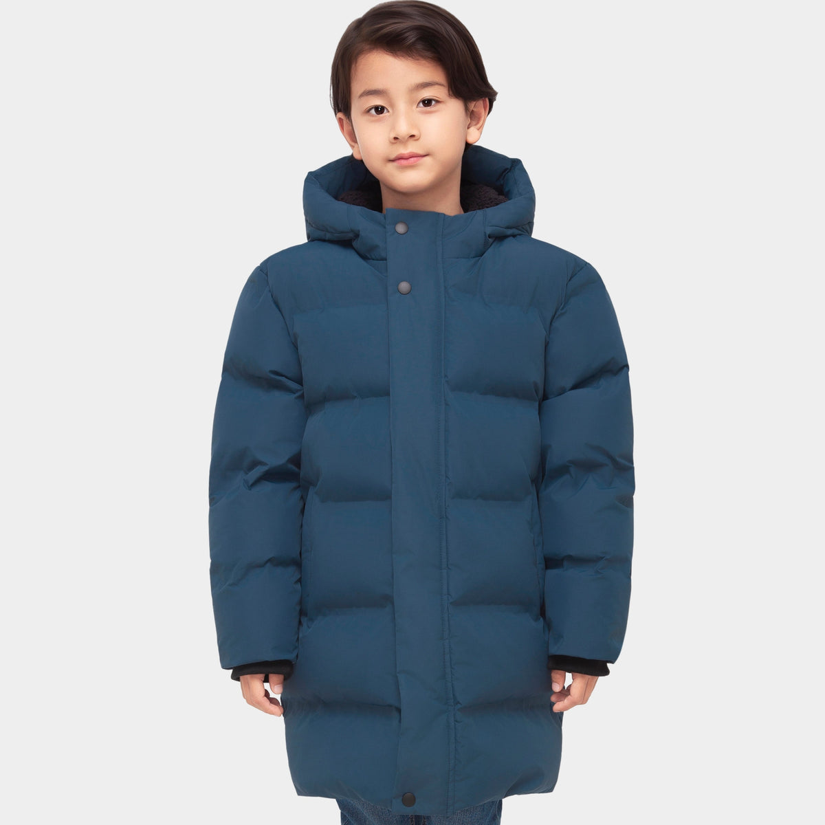 Rokka&Rolla Boys' Thigh Length Puffer Coat Seamless Borg Lined Jacket