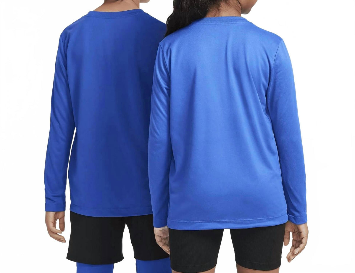 Big Kids' Dri-Fit Long-Sleeve T-Shirt In Blue