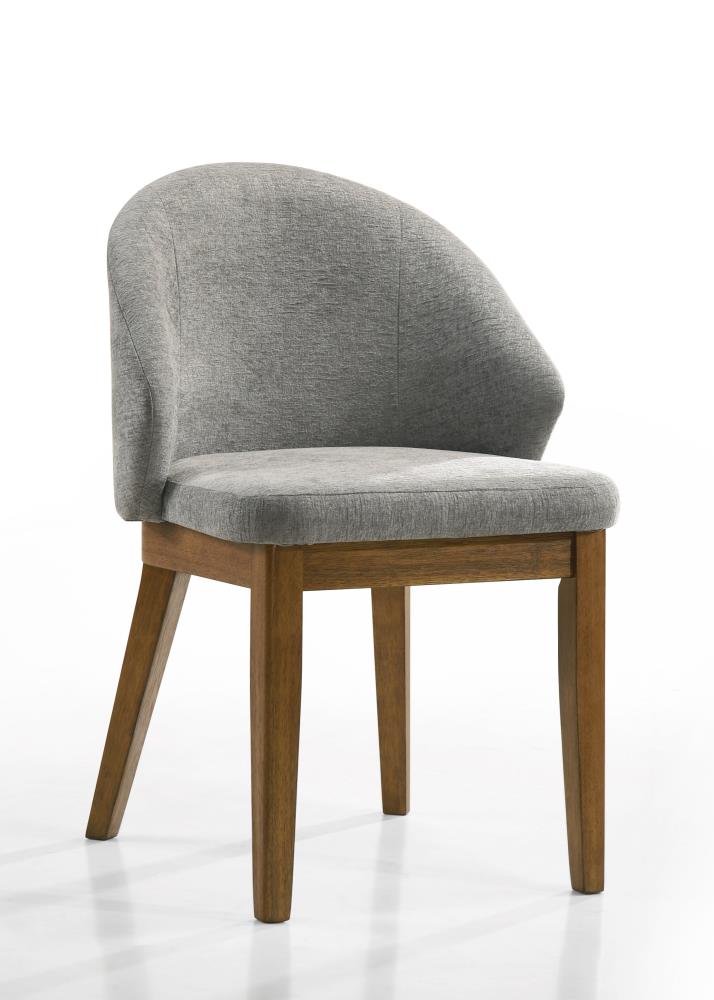 Modern Curved-Back Dining Chairs with Wooden Legs
