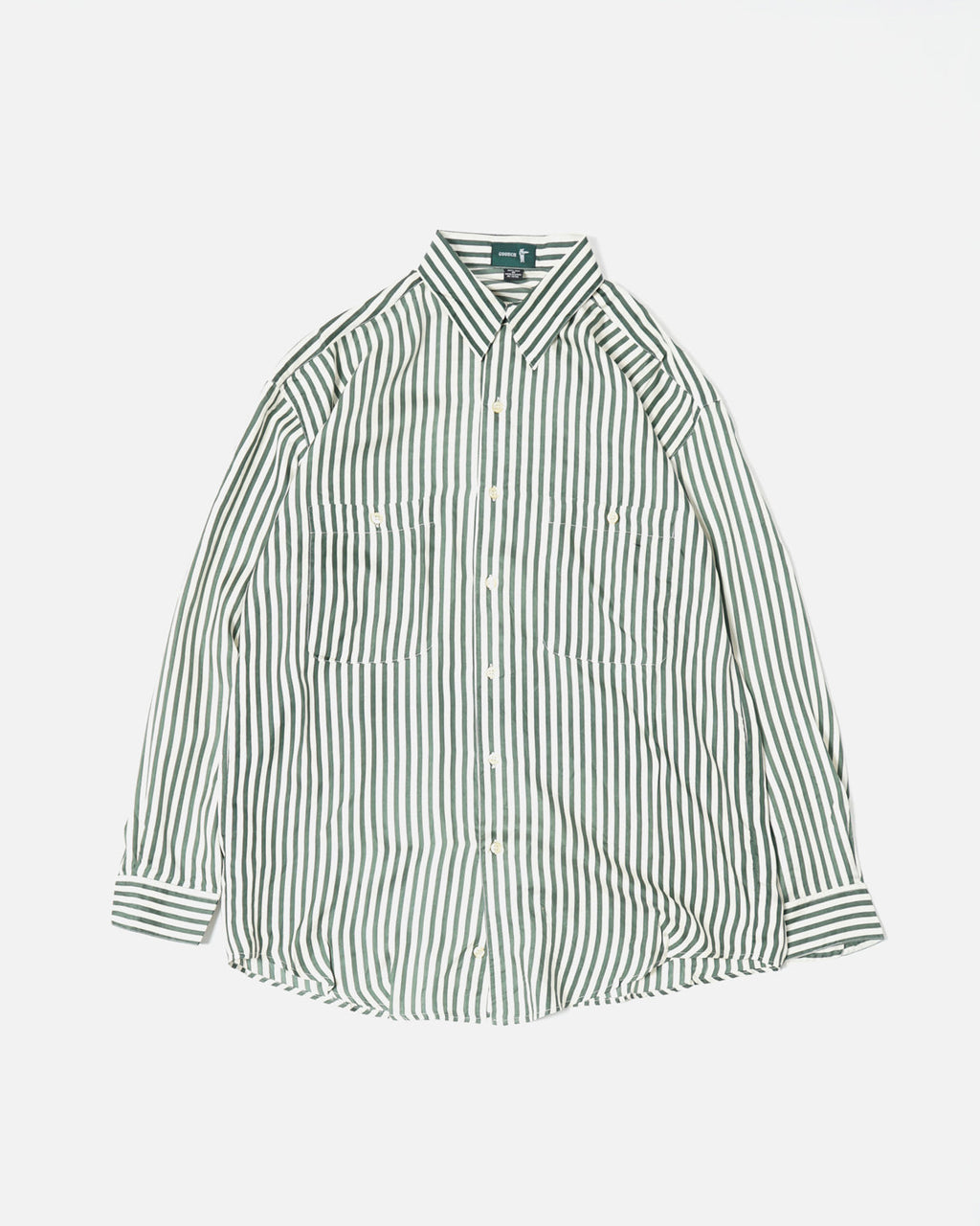 Stripe Silk Shirt / Green