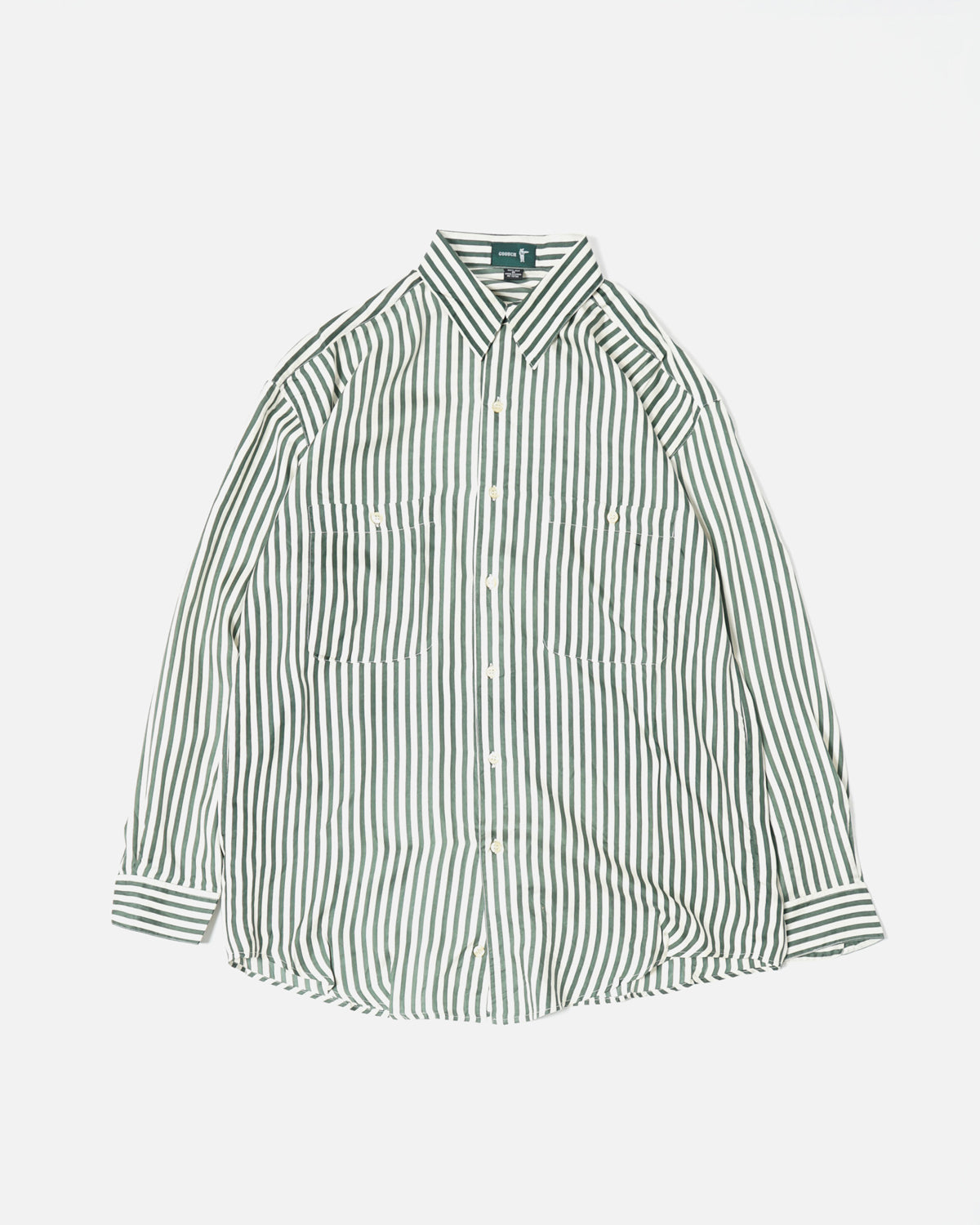 Stripe Silk Shirt / Green