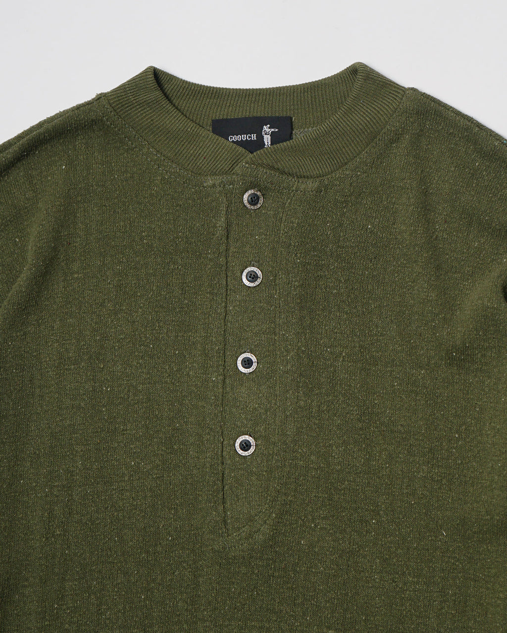 Silk Nep Henry Neck L/S / Green