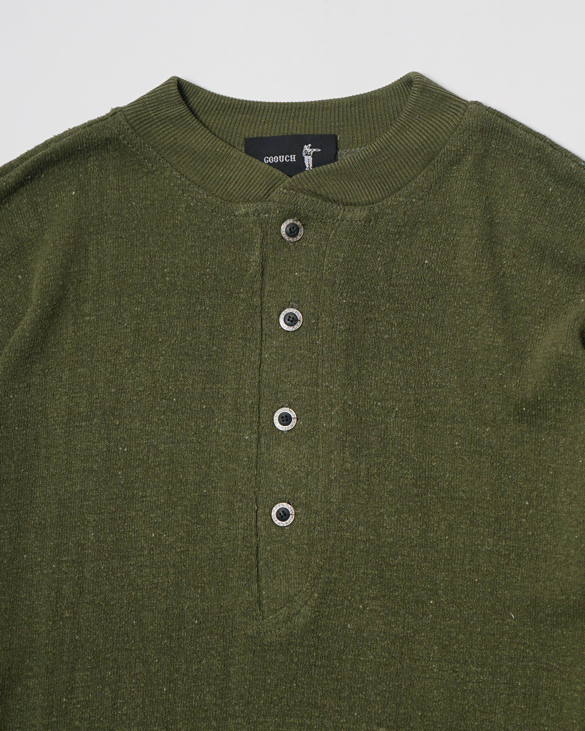 Silk Nep Henry Neck L/S / Green