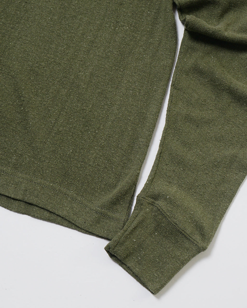 Silk Nep Henry Neck L/S / Green