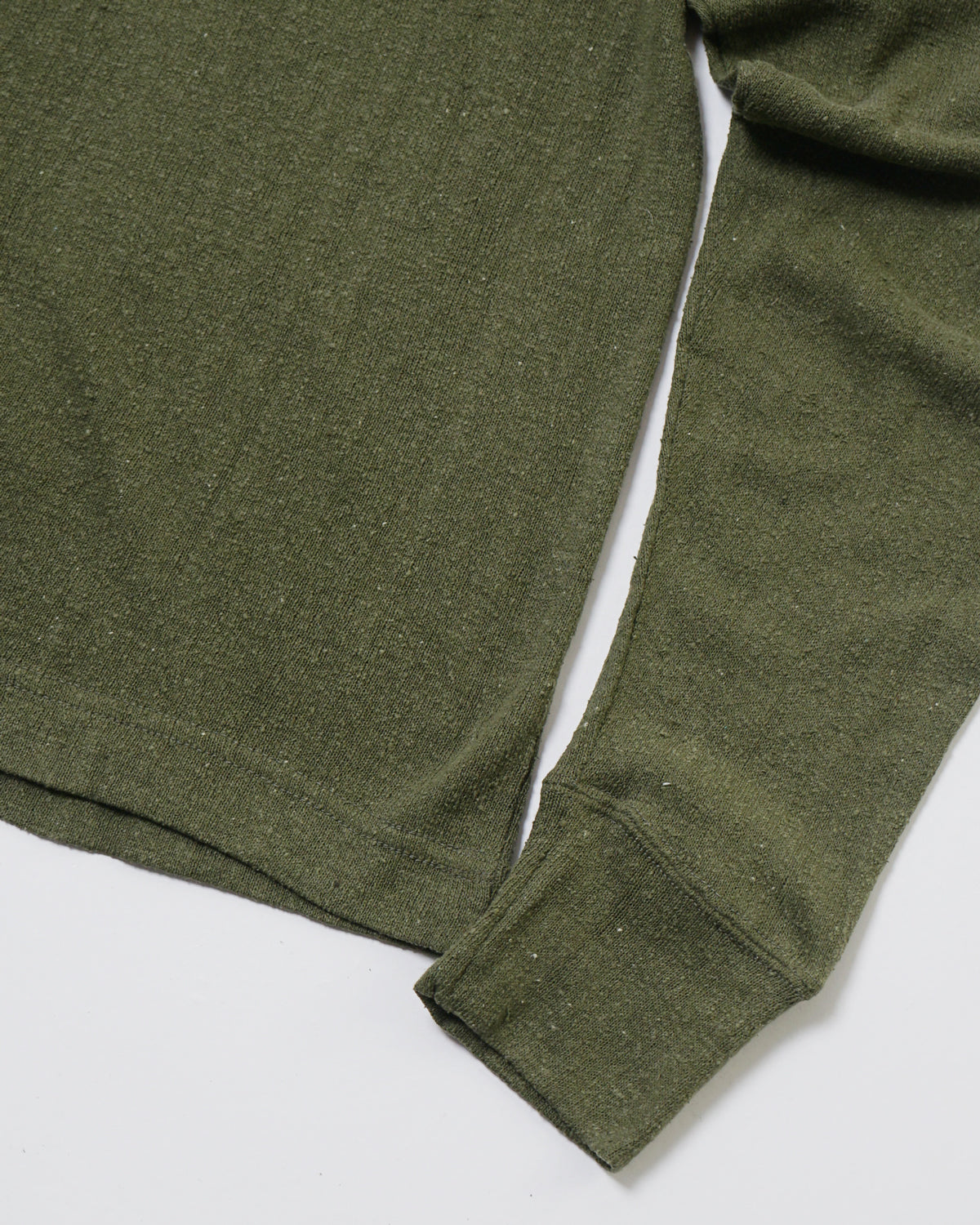 Silk Nep Henry Neck L/S / Green