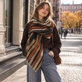 Oversized Lightweight Artistic Geometric Print Shawl Wrap Scarf