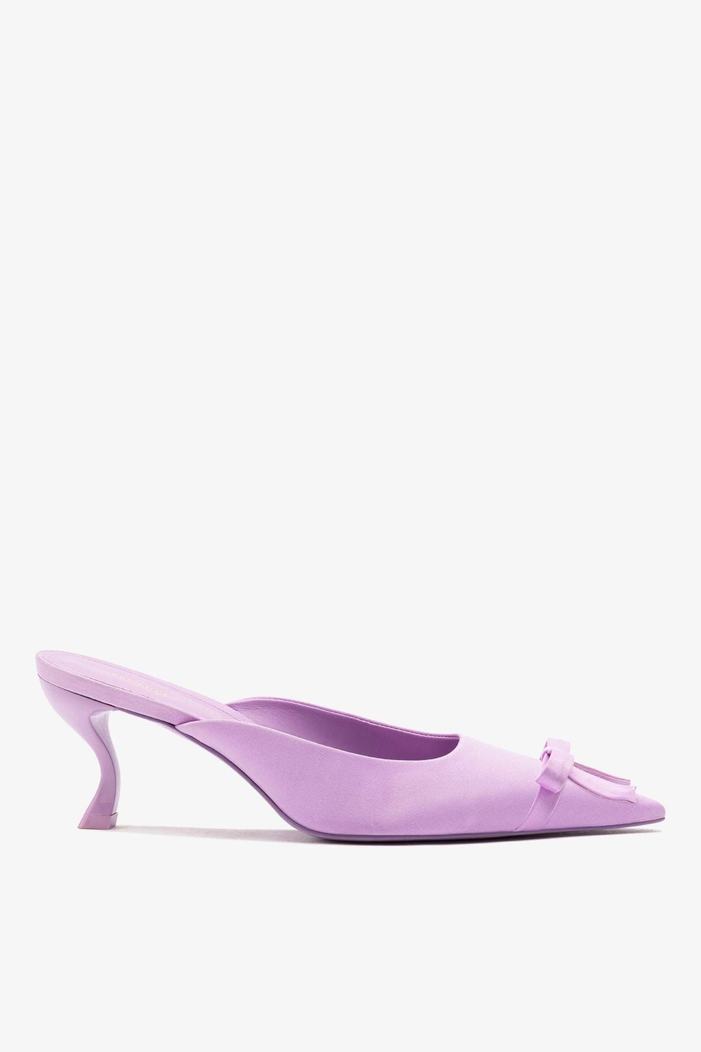 Larroudé by Nicolò B.: Maria Mule Lilac Satin
