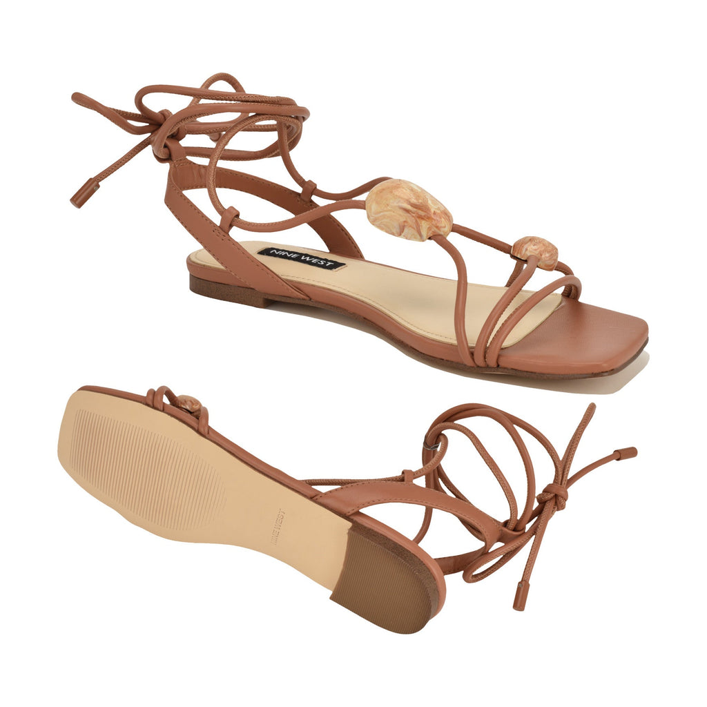 Niraa Ankle Wrap Flat Sandals