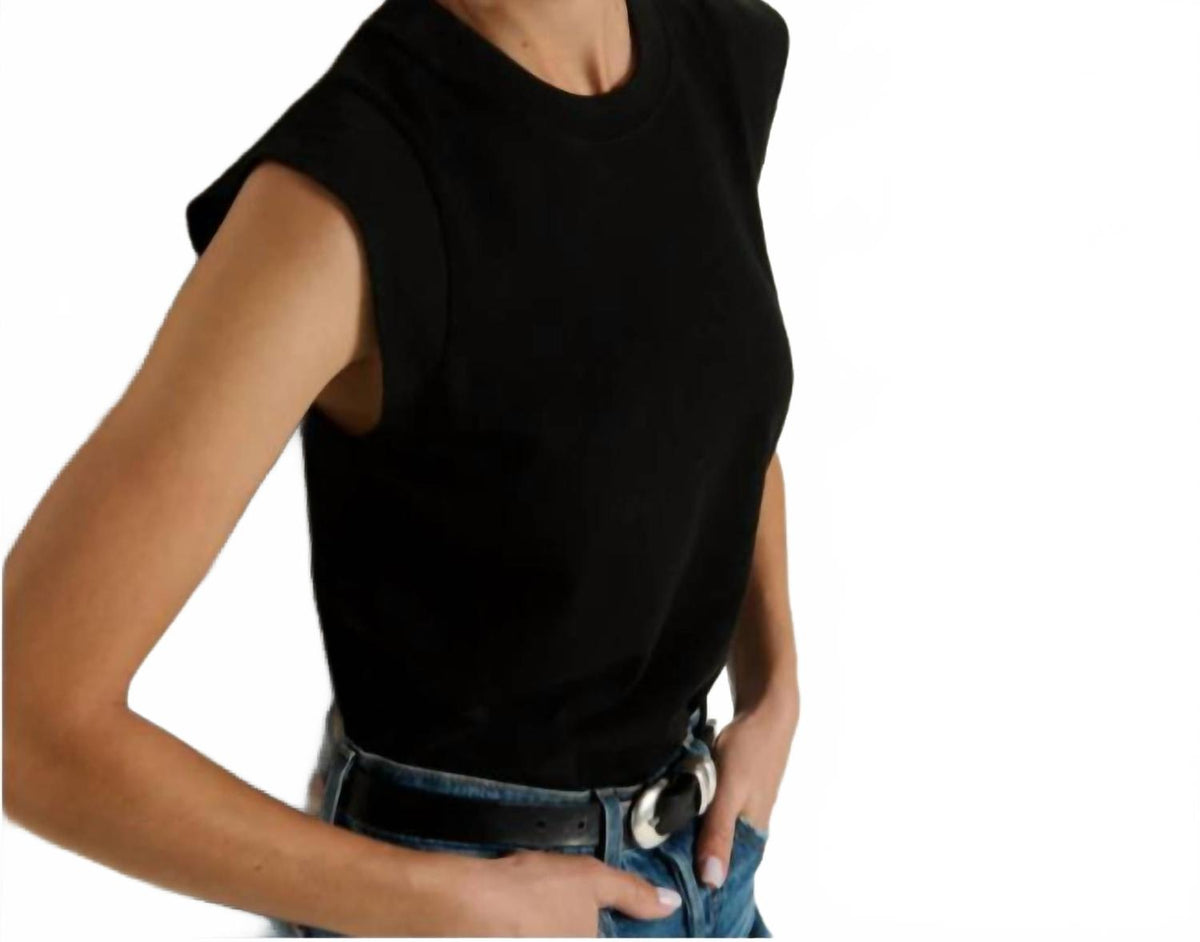 Patti Muscle Tank In Jet Black