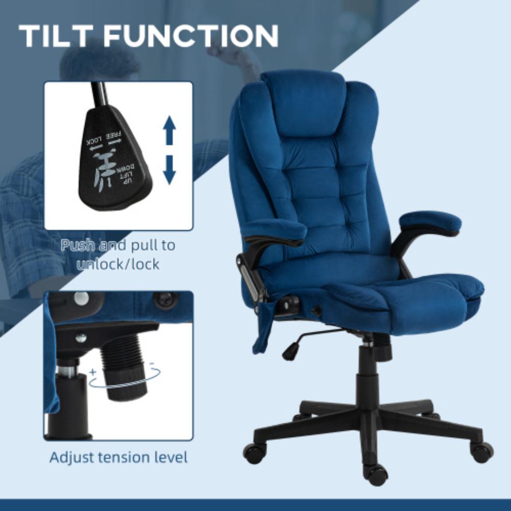 Velvet Massage Office Chair with Lumbar Heat