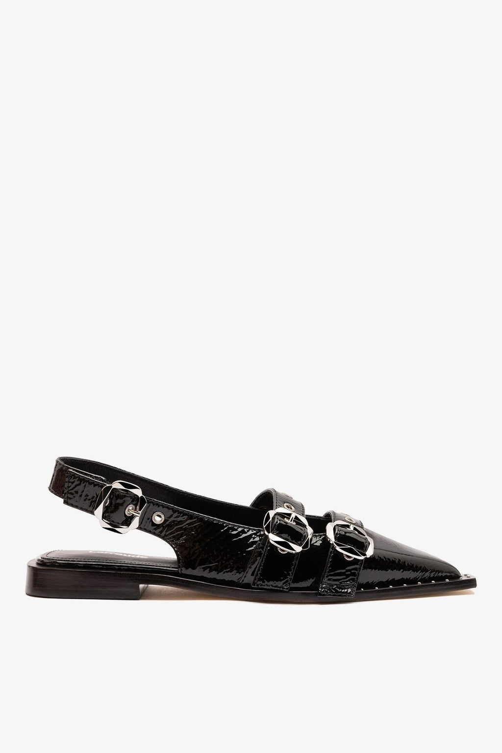 Patti Flat Black Patent Leather