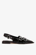 Patti Flat Black Patent Leather