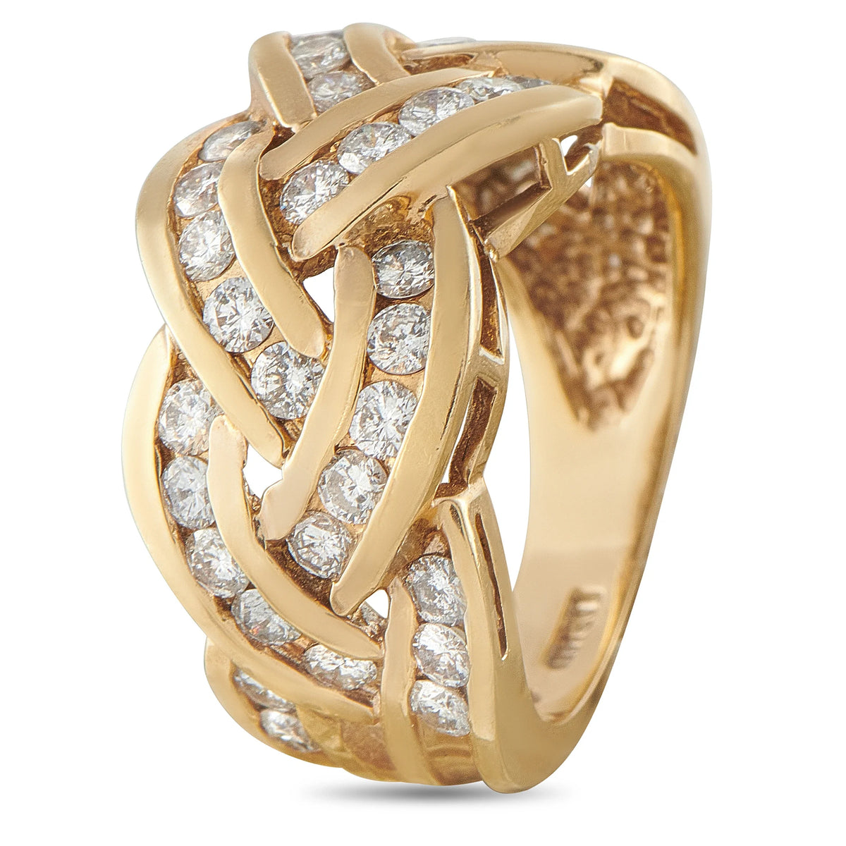 LB Exclusive 14K Yellow Gold 1.14ct Diamond Woven Ring MF09-063026