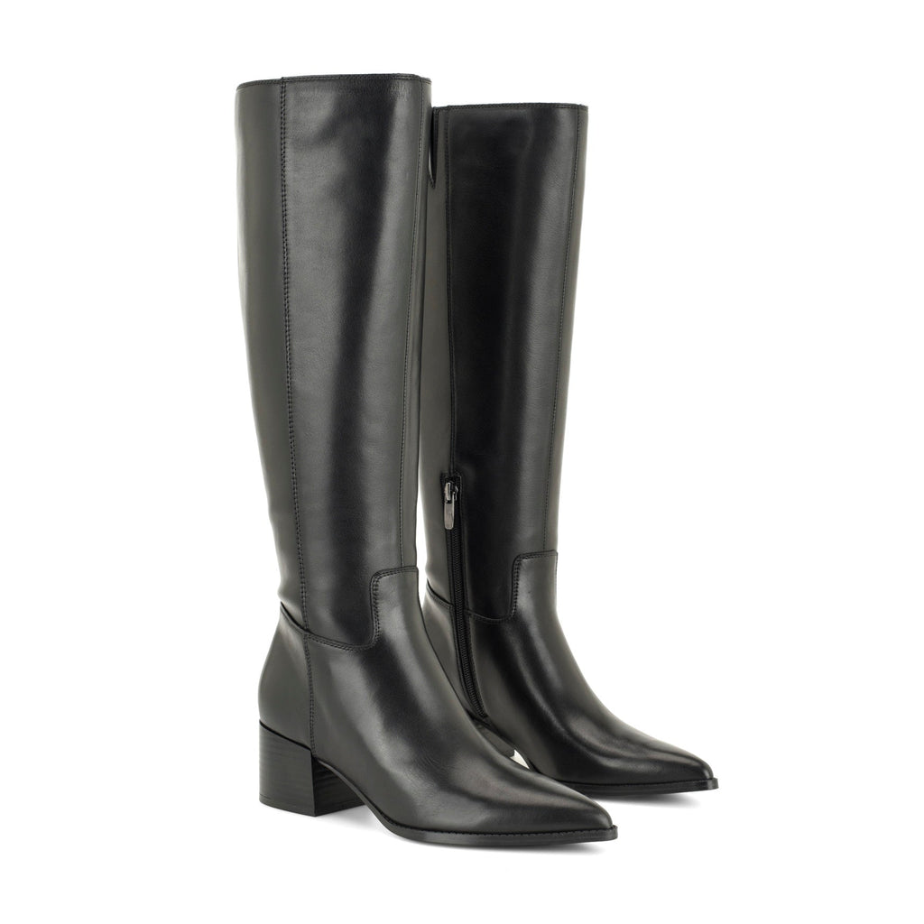 Bridgit Wide Calf Leather Boots