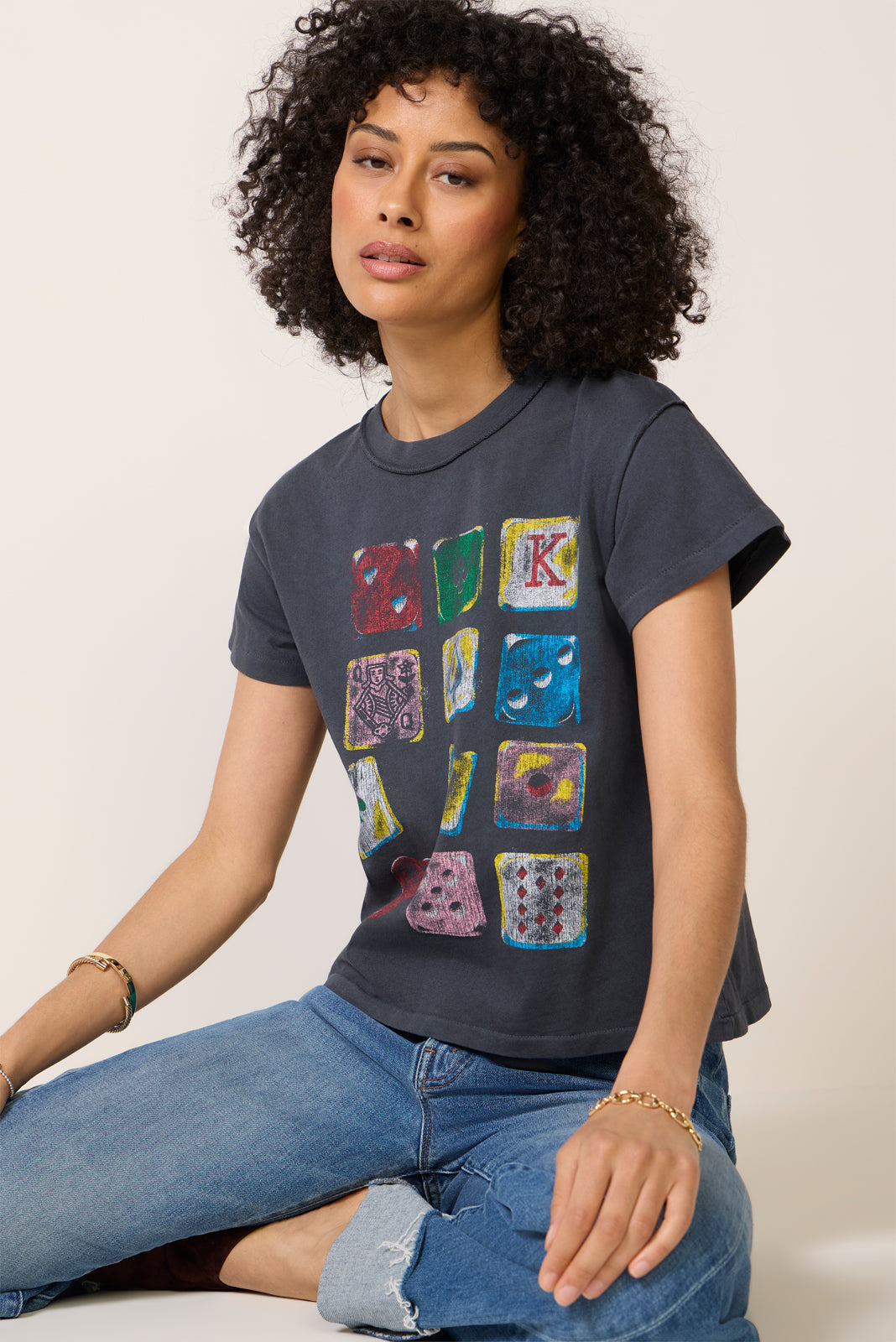 Women's Dice Grid Reverse Girlfriend T-Shirt