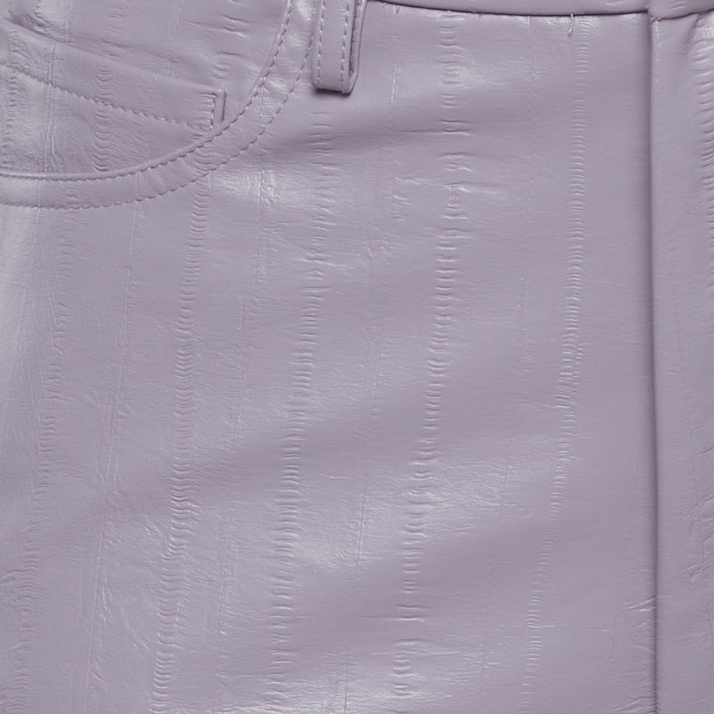 Rotate Birger Christensen Purple Leather High Waist Rotie Pants