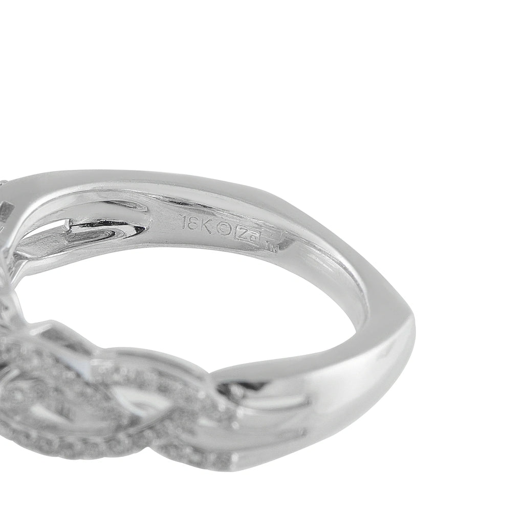 LB Exclusive 18K White Gold 2.20ct Old Mine-Cut Diamond Ring MF08-070126