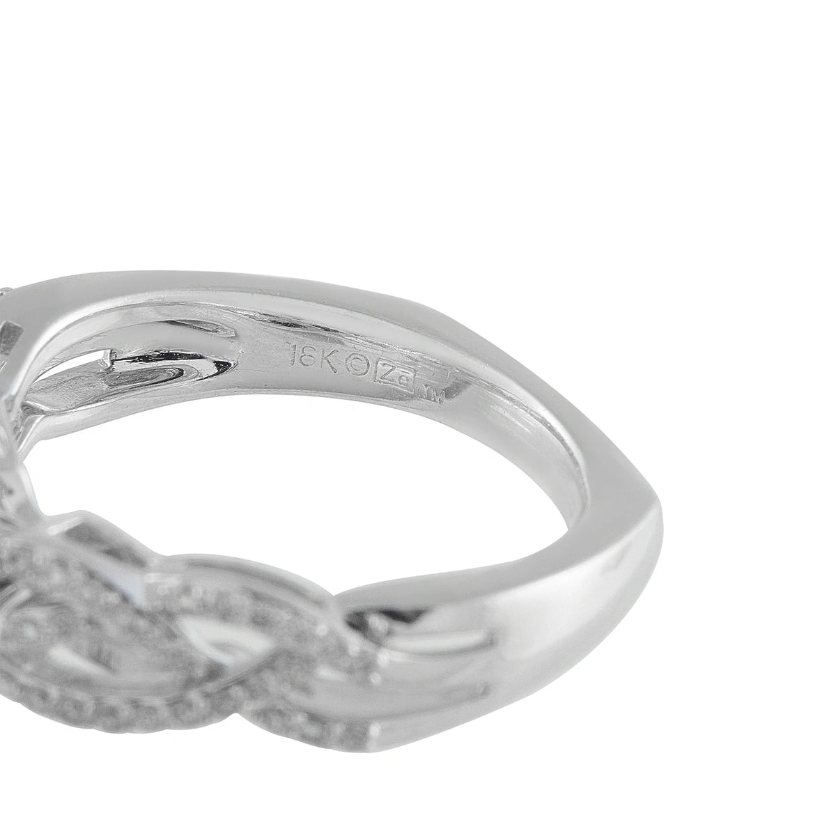 LB Exclusive 18K White Gold 2.20ct Old Mine-Cut Diamond Ring MF08-070126