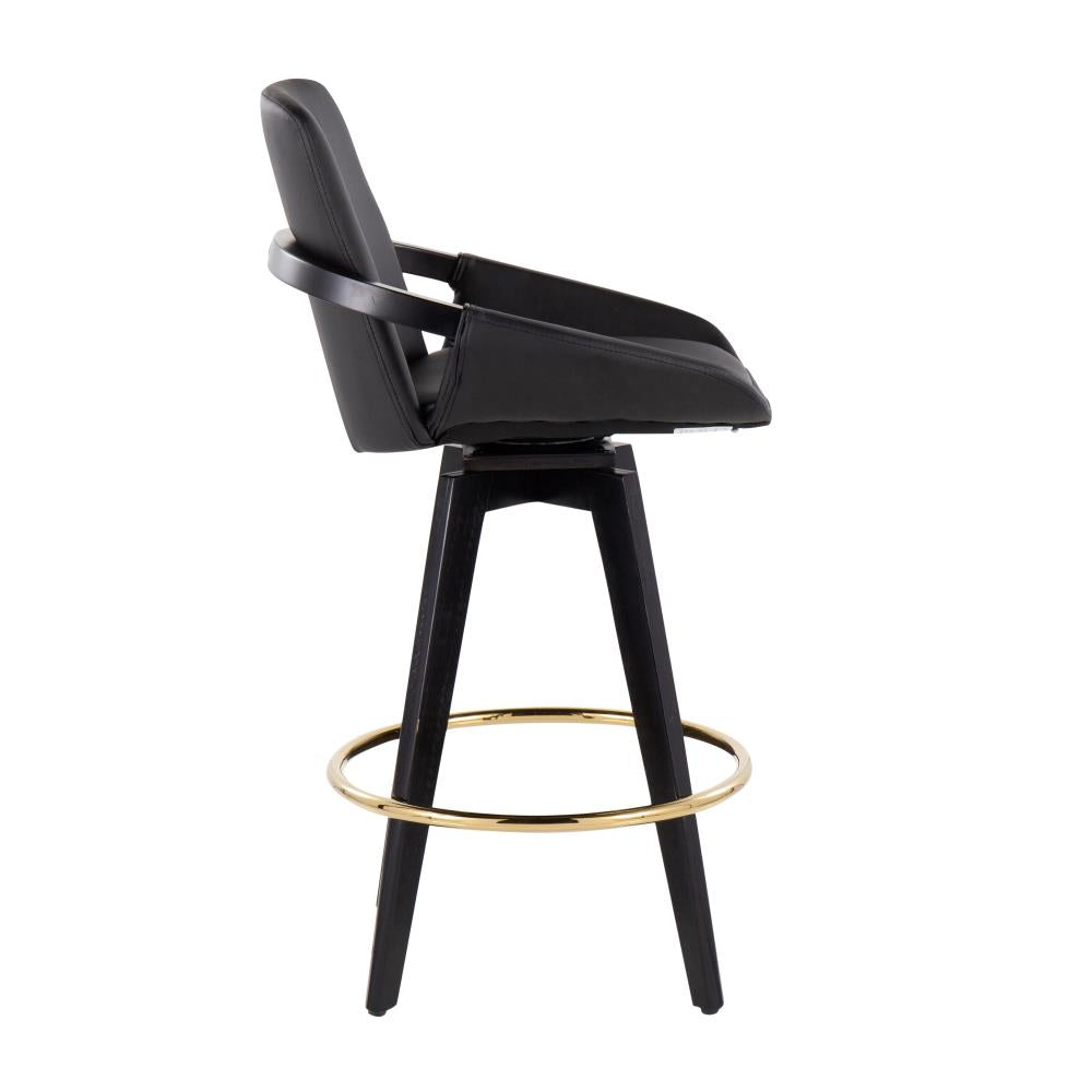 Black Upholstered Counter Stools