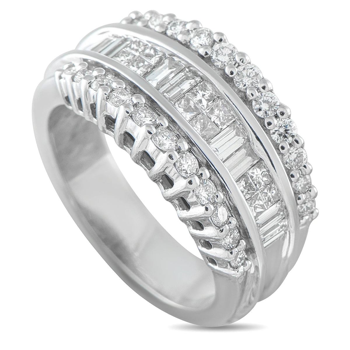 LB Exclusive 14K White Gold 1.0ct Diamond Ring MF02-081126