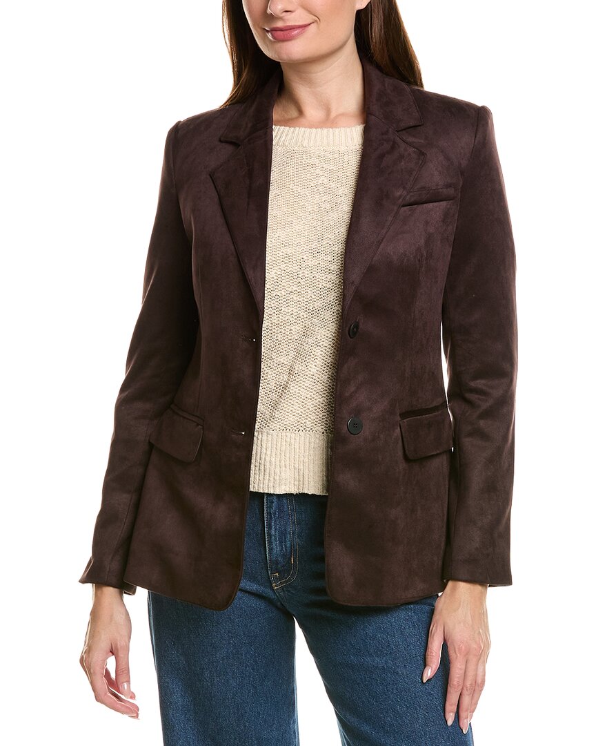T Tahari Faux Suede Blazer