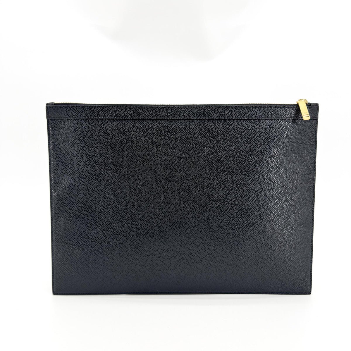 Thom e Zip Document Holder Leather With Applique Calfskin Briefcase Bag (Pre-Owned)