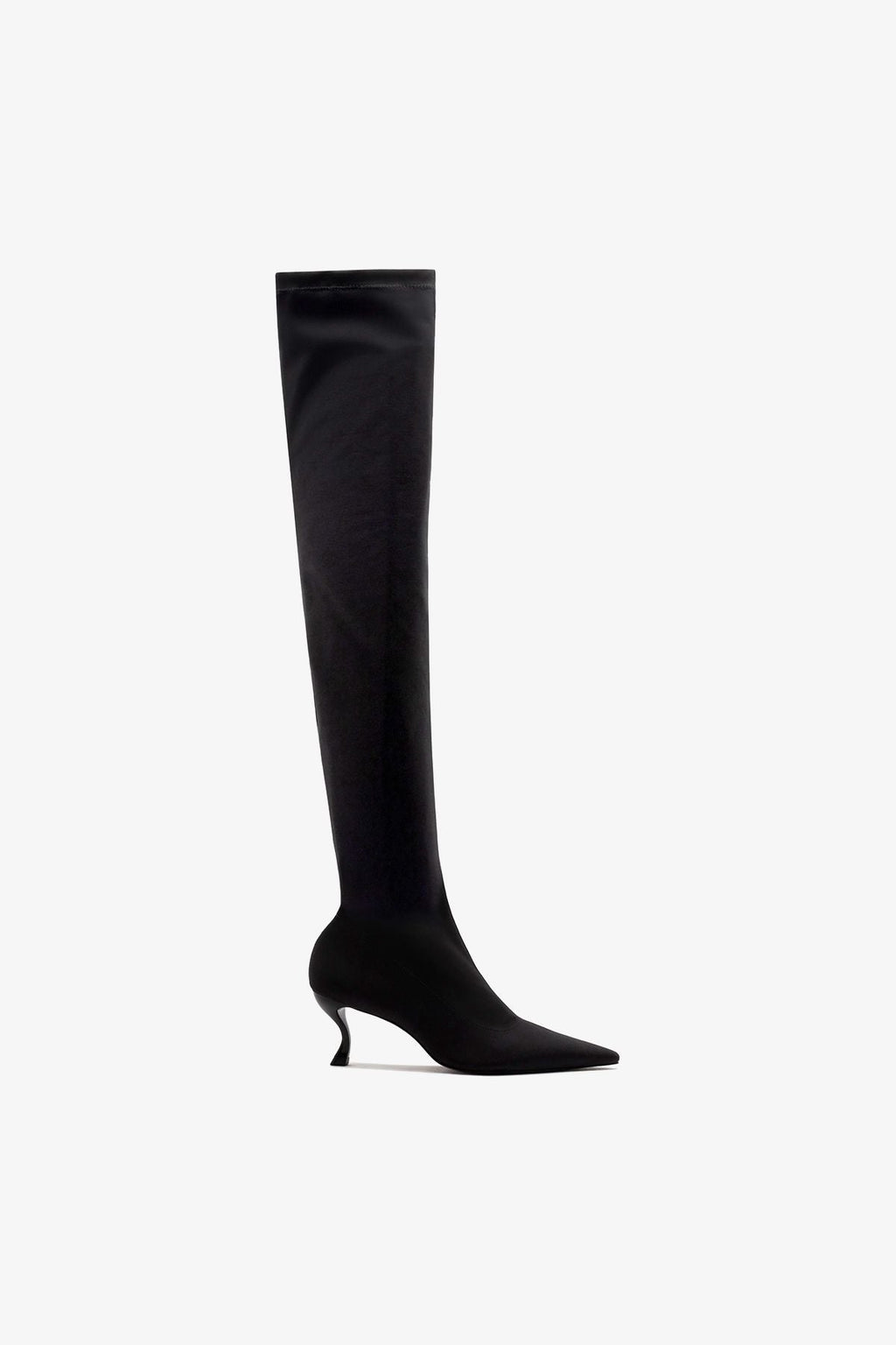 Larroudé by Nicolò B.: Anastasia Low Boot Black Lycra