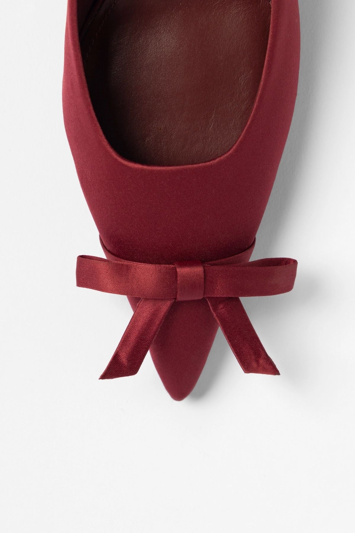 Larroudé by Nicolò B.: Maria Mule Burgundy Satin