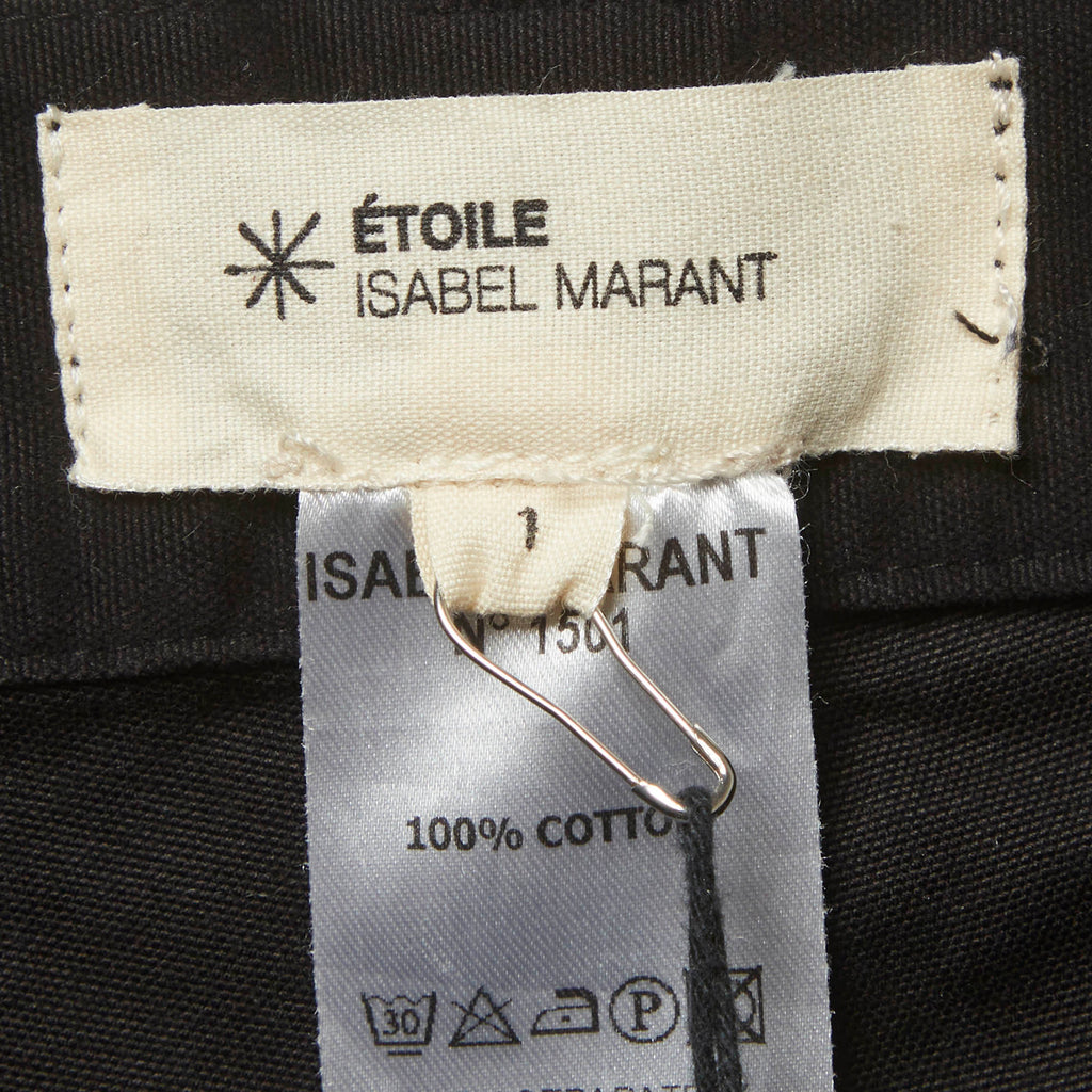 Isabel Marant Etoile Black Cotton Capri Trousers