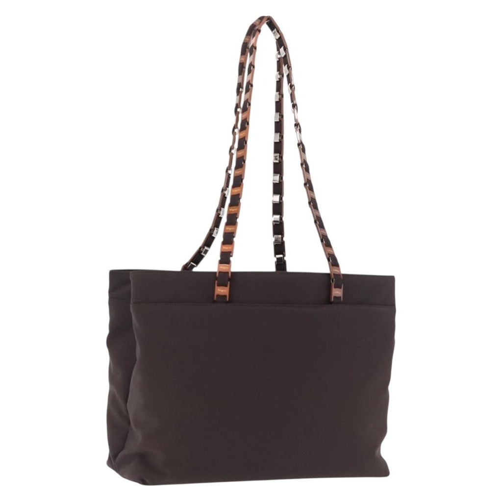 Salvatore Ferragamo Gancini Canvas Canvas Crossbody Bag Bag (Pre-Owned)