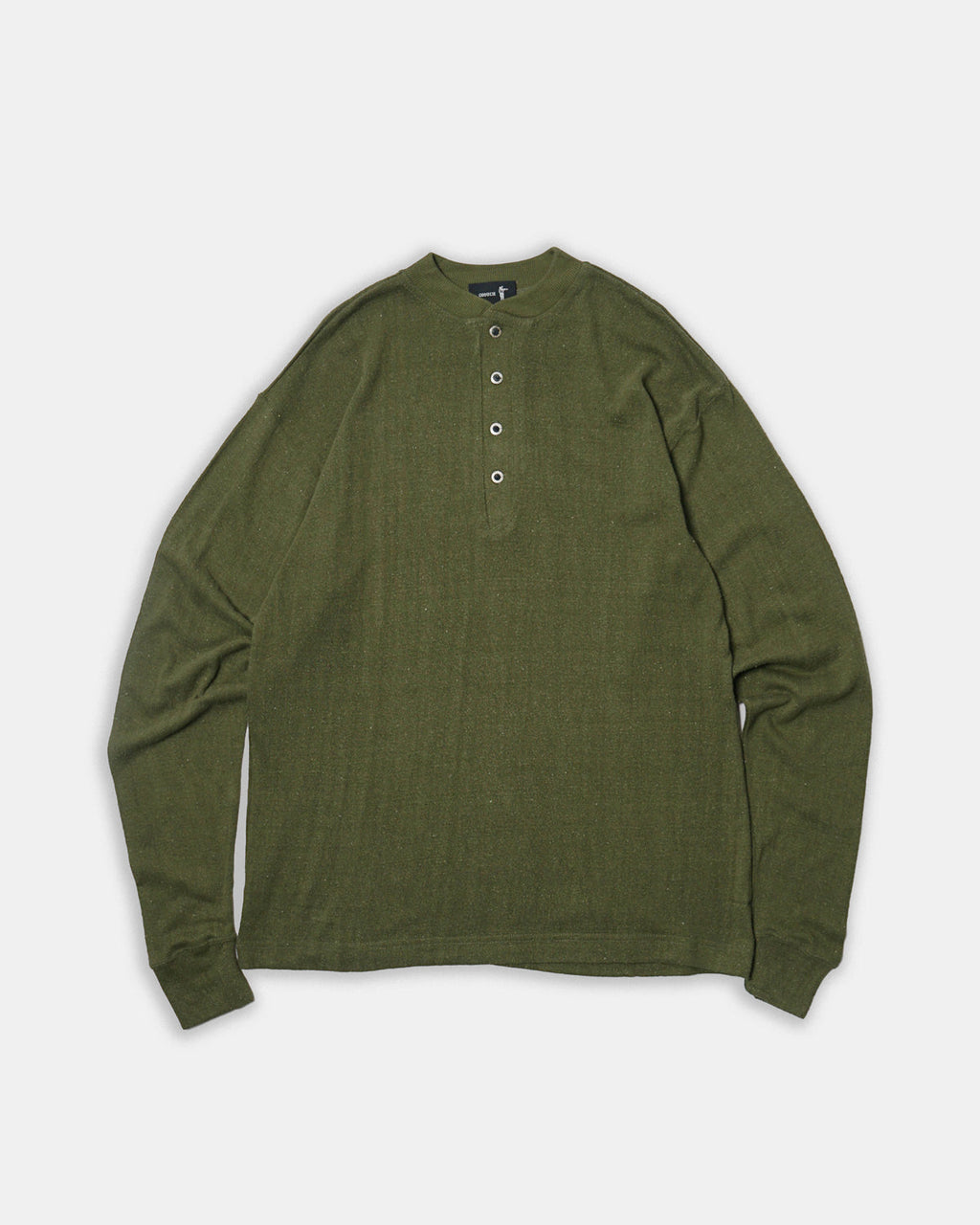 Silk Nep Henry Neck L/S / Green