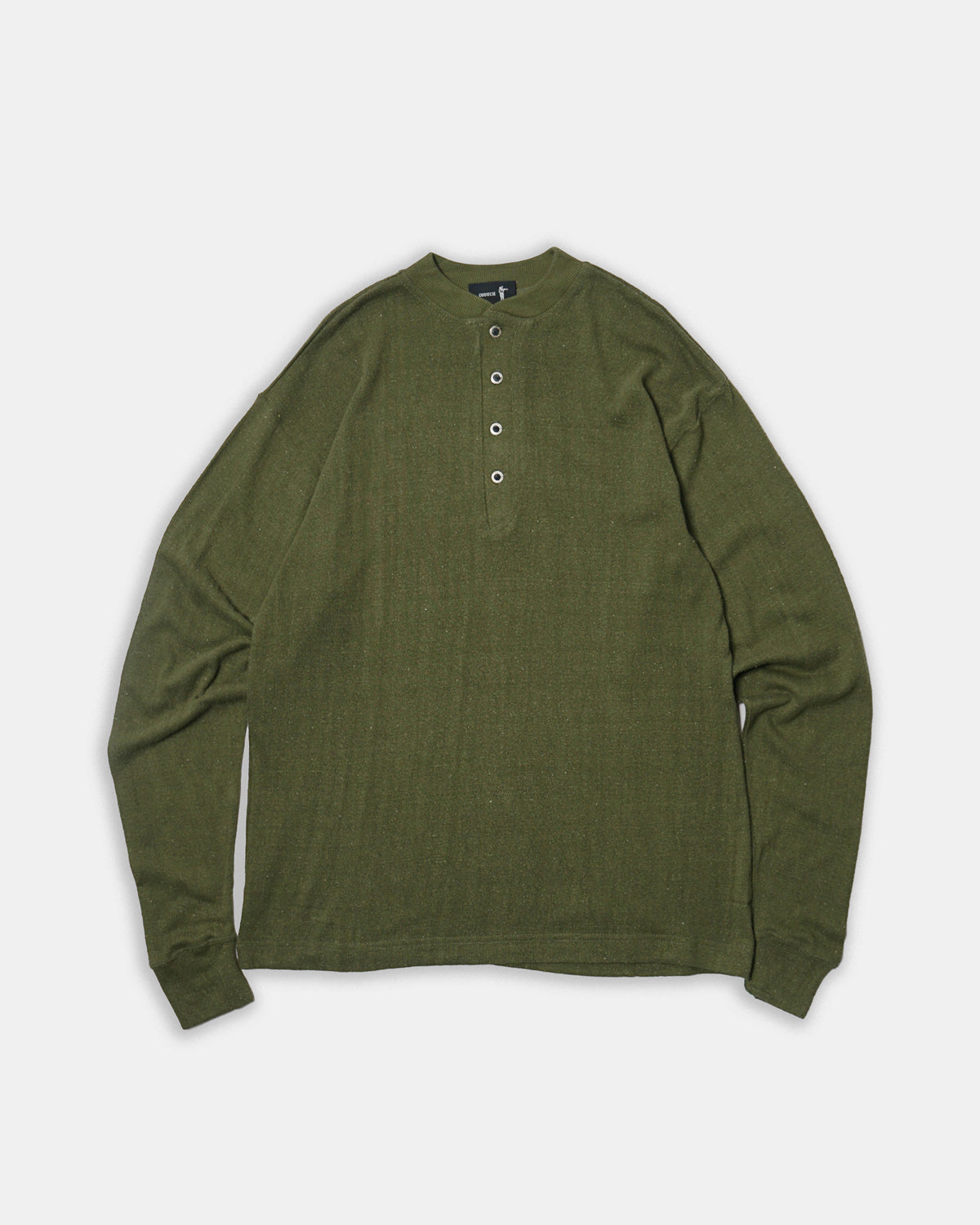Silk Nep Henry Neck L/S / Green