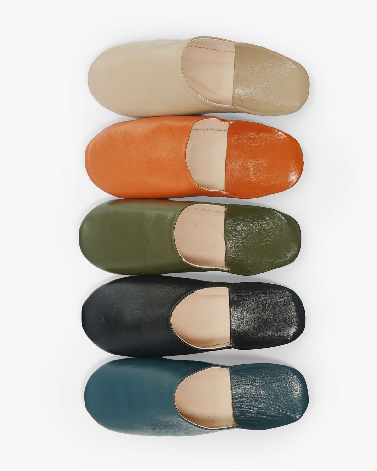 Moroccan Babouche Basic Slippers / Slate Blue