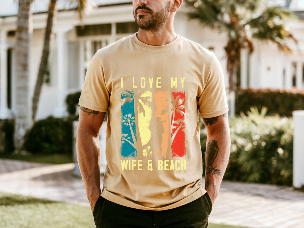 Couple On Vacation Unisex Creative Print T-shirt