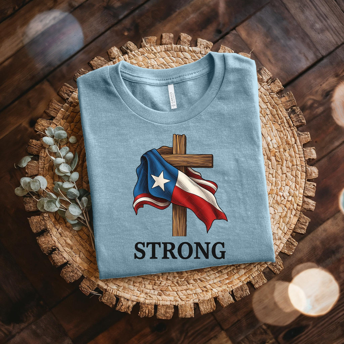 Retro Texas Strong God Bless Texas Print Sweatshirt