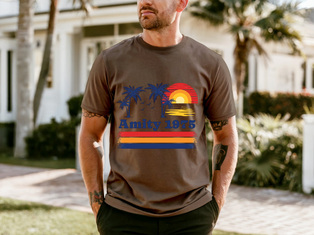 Jaws Neutral Solid Color Simple T-shirt