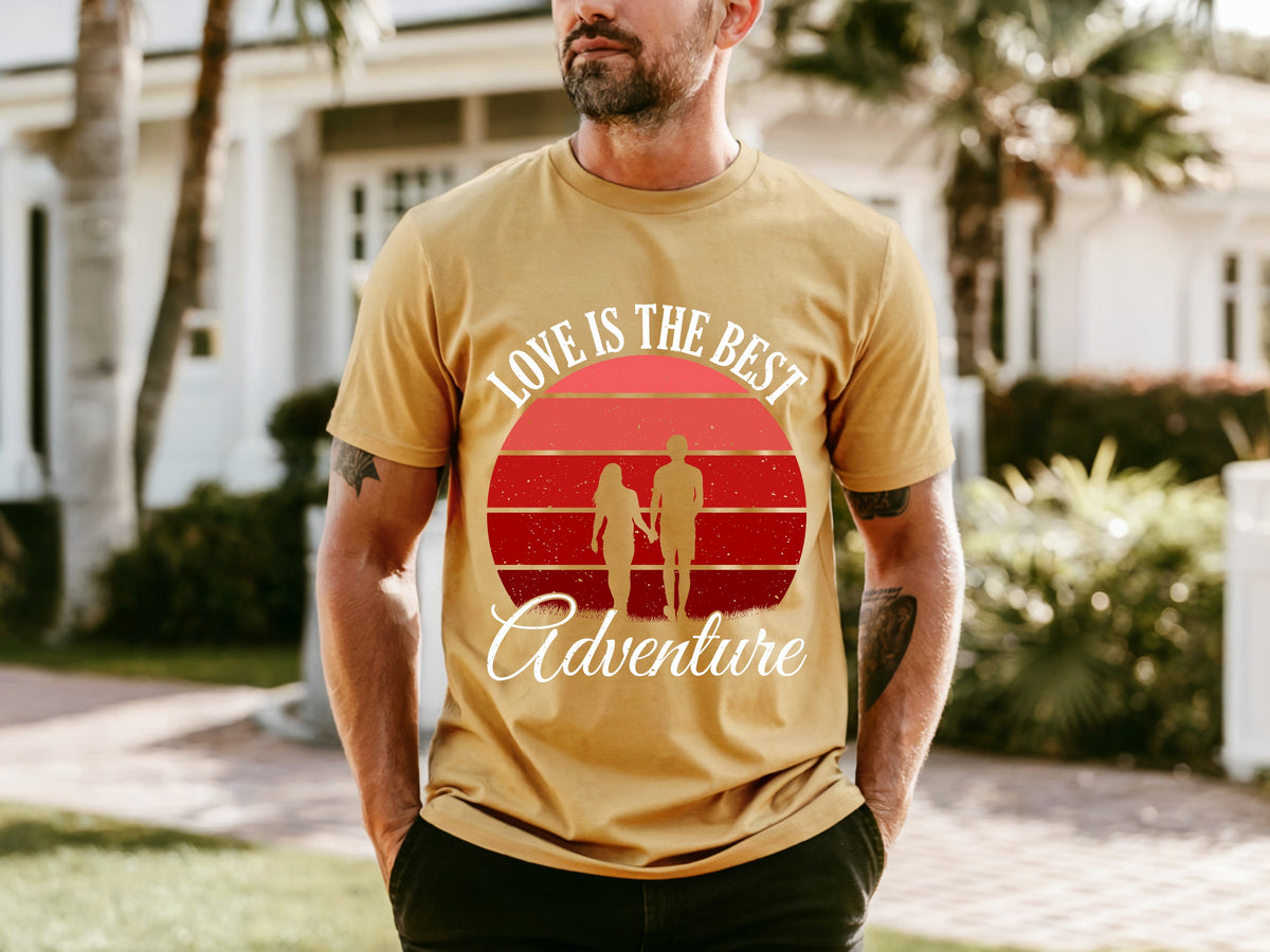 Couple On Vacation Summer Thin Printed Short Sleeves
