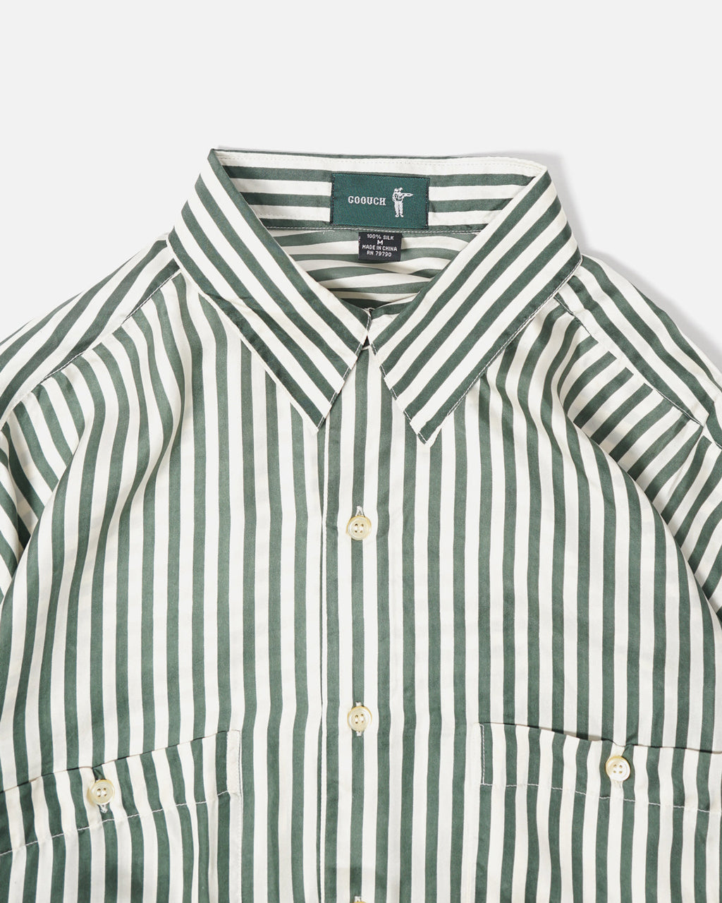 Stripe Silk Shirt / Green