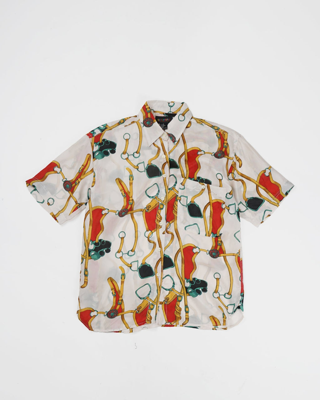 Silk Shirt Short Sleeve / Pattern M