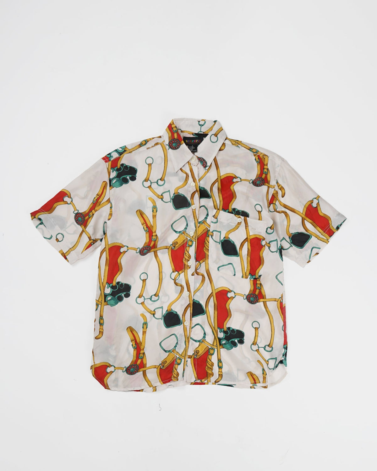 Silk Shirt Short Sleeve / Pattern M