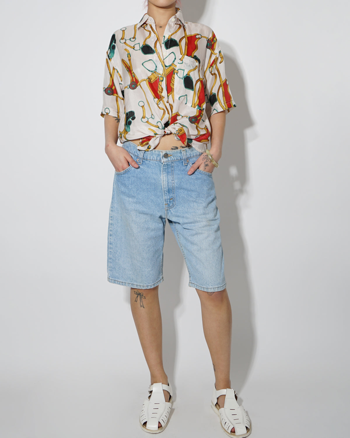 Silk Shirt Short Sleeve / Pattern M
