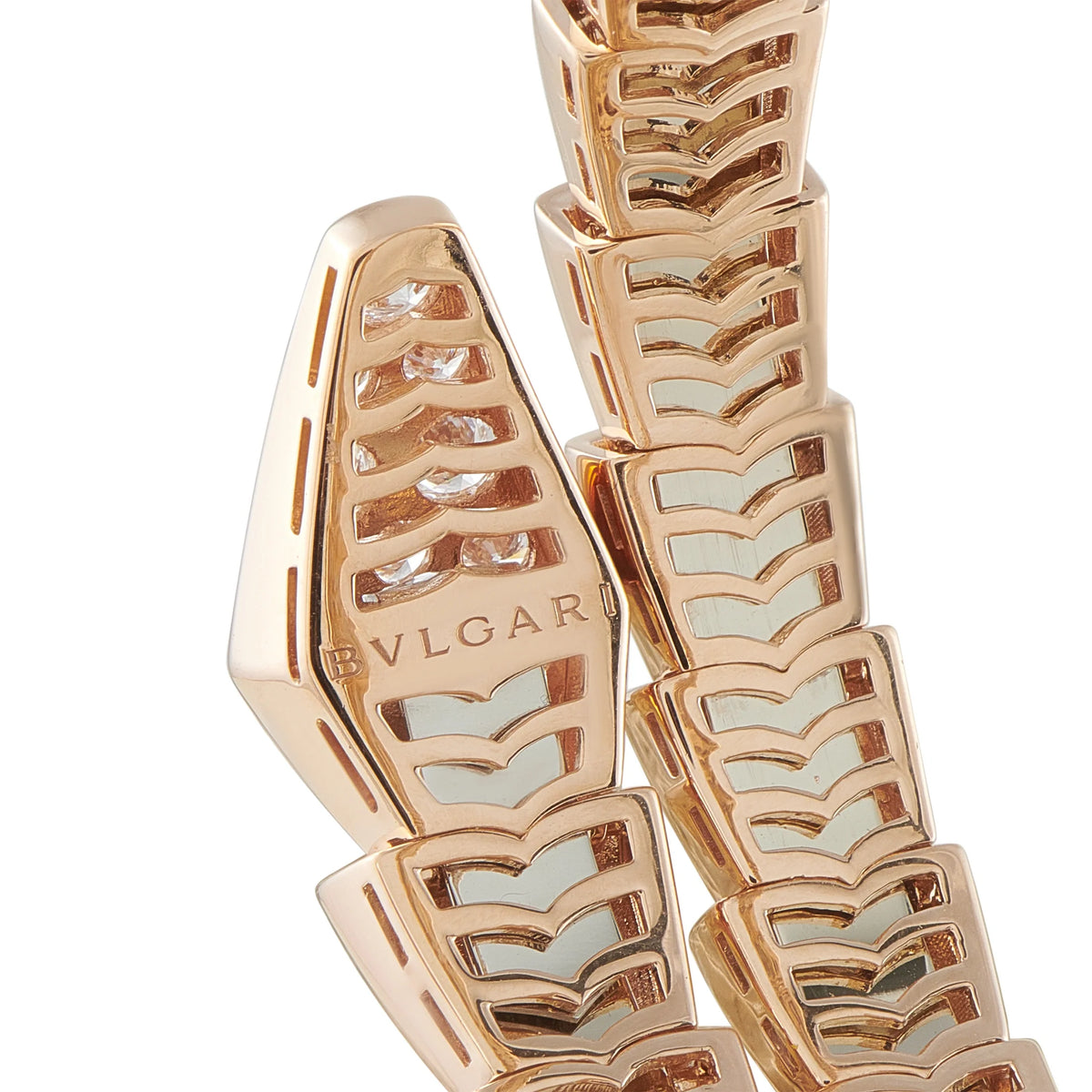 Bvlgari Serpenti 18K Rose Gold 4.67ct Diamond Bracelet BV06-081326